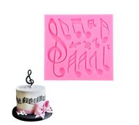 BORDSTRACT Bella rosa in silicone Mucical Notes stampi fondente Chiave di Violino 8 ° Note Quarter Note Stampo da forno cucina
