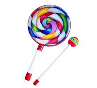 BORDSTRACT Children Instrument,6 or 8Inch optional, PVC Material Rainbow Hand Drum for Music Classes, Chorus, and Solo Performances (6 Inch)