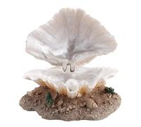 BORDSTRACT Decorazione con conchiglia per acquario, Simulazione in resina Conchiglia Perla Gorgogliatore Decorazione paesaggistica Barriera corallina Acquario Ornamento di