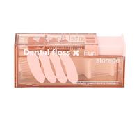 BORDSTRACT Floss Dispenser Portable Emergency Travel Floss Pick Case with 10 Flosses (Pink)