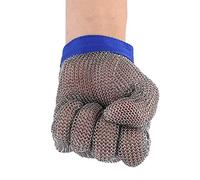 BORDSTRACT Guanto tollerante taglio, 1 coppia 24 x 11 cm Strumento di sicurezza del processo per macellaio in acciaio inossidabile per i mercati di trasformazione degli alimenti per