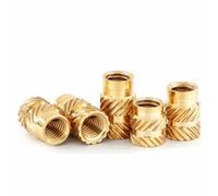 BORDSTRACT Inserti Filettati #8-32, 50 Pezzi Ottone C3640#8-323/166.3 Dado Zigrinato per Plastica Stampa 3D