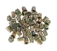 BORDSTRACT Inserto Filettato Per Dado Avvitato Legno, 50 Pezzi M4 X 18 Mm Inserti Filettati Per Mobili In Legno, Scritte Pubblicitarie Sulla Piastra Di Base