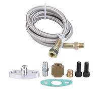 BORDSTRACT Kit Linea Olio per Turbine automobilistiche, Kit Linea di Scarico T3 T4 Adatto per la Maggior Parte dei turbocompressori