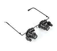 BORDSTRACT Lente d'ingrandimento da testa illuminata, Occhiali professionali per riparazione orologi, Lente d'ingrandimento da 2,5X a 25X Strumento per gioiellieri per gioiellier