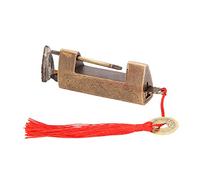 BORDSTRACT Lucchetto Cinese Antico Antico Vintage, Lucchetto In Ottone Vecchio Stile Cinese Da 4,3 Cm/1,7 Pollici Con Chiave Per Armadietti Portagioie