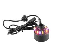BORDSTRACT Nebulizzatore LED Diffusore Mist Maker,3 Colori a 12 luci Acquario Nebulizzatore, Mist Maker con Adattatore di Alimentazione per Fontana Stagno Serbatoio di Pesci Roccioso