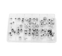 BORDSTRACT Orologio Corona Pulsante cronografo Parti di ricambio in acciaio inossidabile Accessori per orologi professionali per orologiai e riparatori 12 modelli 60 pezzi Argento