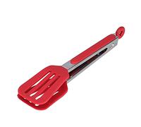 BORDSTRACT Pinza per Bistecca, Morsetto per Alimenti In Acciaio Inossidabile E Silicone, Strumento per Servire Bistecche per Insalata di Pasta per Barbecue Da Cucina(12 Pollici Rosso)