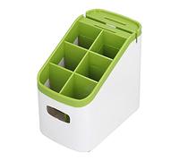 BORDSTRACT Portaposate, Scolaposate in Plastica ABS, Portautensili da Cucina con Portacoltelli, Scarico per Cucina e Bagno