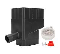 BORDSTRACT Sistema di Raccolta Dell'acqua Piovana, Kit Deviatore a Barilotto Per La Pioggia Per Deviare L'acqua con Tubo da 40 Pollici, Adatto Per Grondaia Standard da 2'' X 3''(Nero)
