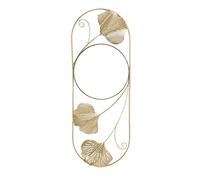 BORDSTRACT Specchio da Parete Fiore Foglia Metallo, Specchio Decorativo Moderno Artistico Resistente allo Sbiadimento, Specchi Dorati Per Decorazione da Parete Per Camera da Letto Soggiorno Ufficio
