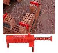 BORDSTRACT Strumento Idraulico per Mattoni, 2 Pezzi Livellatore Plastico Rosso, Strumento per Muratori Posizionamento a Parete