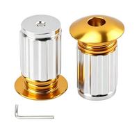 BORDSTRACT Tappi manubrio gialli alluminio | 2 pz | Ø 17-22 mm