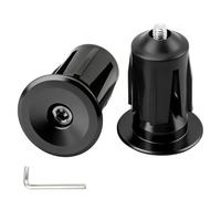 BORDSTRACT Tappi manubrio neri piatti | 2 pz | Ø 17-22 mm