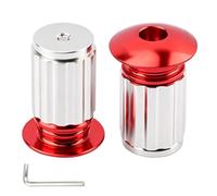 BORDSTRACT Tappi manubrio rossi alluminio | 2 pz | Ø 17-22 mm