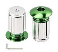 BORDSTRACT Tappi manubrio verdi alluminio | 2 pz | Ø 17-22 mm