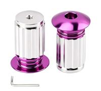 BORDSTRACT Tappi manubrio viola alluminio | 2 pz | Ø 17-22 mm