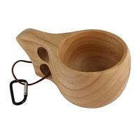 BORDSTRACT Tazza, tazza a due fori in legno di gomma Tazza personalizzata Kuksa da circa 170 ml Porta con sé il patrimonio culturale dello stile di vita nomade