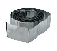 Relaxdays Recinto per Prato 10m, Recinzione in Metallo Zincato, Flessibile, Bordura per Aiuole, H:16 cm, Argento