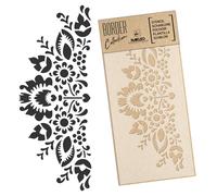 BORDURA STENCIL riutilizzabile in PLASTICA 21x45 cm o 45x95 cm POLISH ETHNO