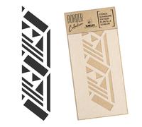 BORDURA STENCIL riutilizzabile in PLASTICA 21x45 o 45x95cm Astrazione geometrica