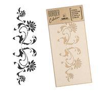BORDURA STENCIL riutilizzabile in PLASTICA / 21x45 o 45x95cm / FIORISCE