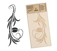 BORDURA STENCIL riutilizzabile in PLASTICA 21x45cm o 45x95cm OLIVE
