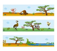 Bordura Wandkings "Fauna australiana" Lunghezza: 450 cm, autoadesiva, per la camera dei bambini