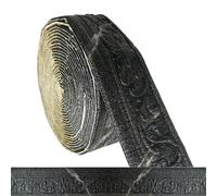 Bordure autoadesive - 10 m x 8 cm x 5 mm - modanature in stucco 3D autoadesive, impermeabili, bordatura da parete, listelli, autoadesive, per angoli linee, soffitti decorativi, colore nero