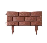 bordure da giardino, Idee for recinzioni da giardino, bordatura in plastica, effetto pietra, recinzione decorativa aiuole l'abbellimento del paesaggio(2PCS)