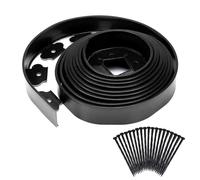 bordure da giardino, Idee for recinzioni da giardino, bordure di prato, paesaggio con 30 picchetti solidi ancoraggio, inserto facile installazione(Black)