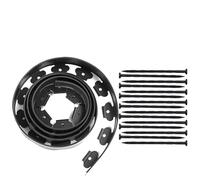 bordure da giardino, Idee for recinzioni da giardino, kit di bordatura prato 5 m, barriera isolamento sentieri in pietra con picchetti(Black)