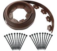 bordure da giardino, Idee for recinzioni da giardino, siepi di confine 5 m, bordure prato senza scavo giardini fioriti, vialetti e(Brown)