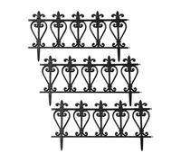 Bordure da Giardino Paesaggistica,3 Pezzi di Recinzione Esterna in Stile Picket - Elemento Decorativo per Delimitare il Giardino | per Cortile, Parcheggio, Terrazza