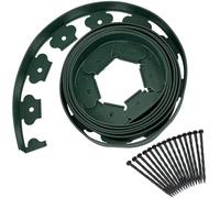 Bordure da giardino, Siepi di confine da 5 m, for recinzione, confini, bordi del prato, senza scavo, for giardinaggio, cortile, vialetto(Green)