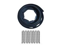 Bordure per giardini, Bordura for prato nera e verde, 5 metri, con 15 picchetti di ancoraggio(Black)