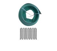 Bordure per giardini, Bordura for prato nera e verde, 5 metri, con 15 picchetti di ancoraggio(Green)