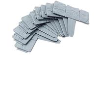 Bordure per giardini, Confezione da 10 picchetti di supporto for piante in finta pietra grigia for recinzione giardino