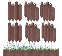 Bordures de Jardin - Barrière Sans Enfouissement | Délimitation Décorative Protectrice, 10 Pièces pour Parterres de Fleurs, Pelouse, Allée & Patio, Noir Plastique, 170 Chars