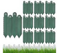 Bordures de Jardin - Barrière Sans Enfouissement | Délimitation Décorative Protectrice, 10 Pièces pour Parterres de Fleurs, Pelouse, Allée & Patio, Noir Plastique, 170 Chars