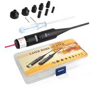 Bore Sighter, kit di visiera per trapano, calibro da .177 a .50 con scatola per il trasporto, leggero, boresight, nero, opaco, lega di alluminio di alta qualità, collimatore boresight punto rosso per
