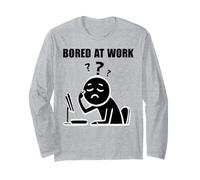 Bored at Work Funny Lazy Workers Office Humor Lovers Maglia a Manica