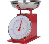 Borella Casalinghi Alessia Bilancia da Cucina Meccanica 10 kg, Alluminio, Rosso
