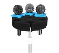 Borenbuir Supporto multi microfono per microfono circolare, organizer per microfono dinamico portatile cablato e wireless, imbottitura in gomma da 5/8" o 3/8", spugna