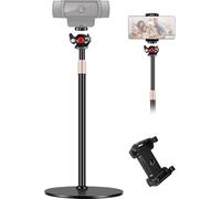 Borenbuir Supporto per webcam da scrivania, supporto da tavolo per Logitech C920 C922 BRIO, treppiede da tavolo con testa a sfera ruotabile a 360° per lo streaming in diretta con filettatura da 1/4”