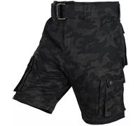 Bores Camo Cargo Calzoncini, nero, taglia 42 per maschi