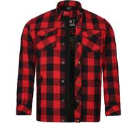Bores Lumberjack Basic Camicia da moto, nero-rosso, taglia 4XL per maschi