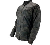Bores Military Jack Giacca in tessuto da donna, nero/mimetismo, Taglia XXS