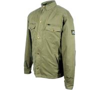 Bores Military Jack Olive Camicia Moto, verde, taglia 4XL per maschi